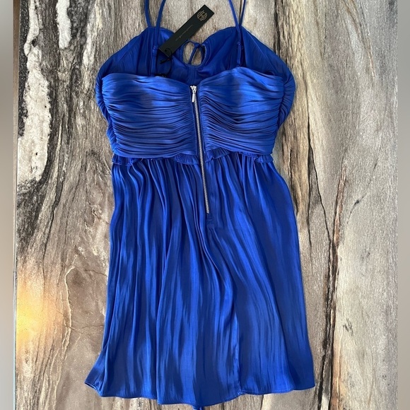 House of Harlow 1960 Bright Blue Pleated Mini Dress Size XS - Picture 9 of 16